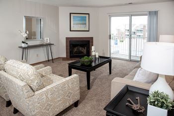 Model with fireplace